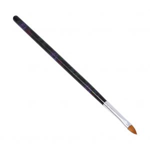 Lot De 5 Pinceaux A Ongles 2 Couleurs, Poils En Nylon, Acrylique, Gel Uv, Outil De Manucure Et Pedicure 3d (Noir) - Neuf