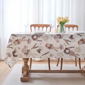 Chenquansarl-Nappe Pâques 80 X 80 Nappe De Table Lin Carrée Lavable Carottes Saison Lapin Printemps Nappe De Pâques Anti-Tâche Protection De Table Décoration Pour Salle À Mangerr Jardin Fête - Neuf