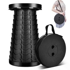 Tabouret T&eacute;lescopique Pliable Portable Tabouret Pliable Robuste Avec Une Capacit&eacute; De Charge De 400 Lb Tabouret De Camping R&eacute;tractable Pour La Randonn&eacute;e - Neuf