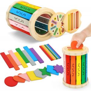 Montessori Toys from 1 Year Old,Montessori Toys 3 in 1 from 1 2 3 Years Old Girls Boys Toys Baby Gift Color Sorting Game Toys for Kids Motor Skills Toys - Neuf