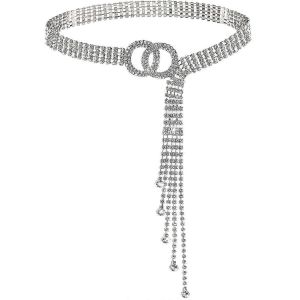 Chaîne De Taille En Cristal Pour Les Femmes Strass Chaîne Ceintures O-Ring Chaîne Cadeau - Neuf