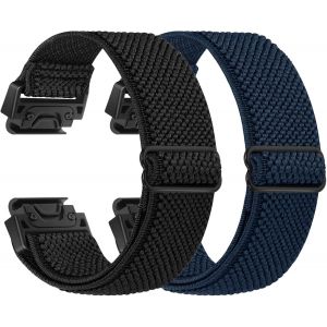 Lot De 2 Bracelets De Montre &Eacute;lastiques Pour Garmin Fenix 8 43 Mm/Epix Pro 42 Mm, Fenix 7S/6S/5S/Instinct 2S/D2 Delta S, Quickfit 20 Mm, Bracelets De Montre De Sport En Nylon Pour Homme Et Femme - Neuf