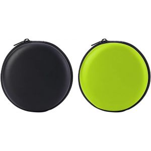 2 pi&egrave;ces mini &eacute;tui de rangement pour ecouteurs etui, &eacute;tui de rangement rigide &agrave; fermeture &eacute;clair, housse de protection antichoc pour &eacute;couteurs, &eacute;couteurs, cl&eacute;s, c&acirc;bles de donn&eacute;es - Neuf