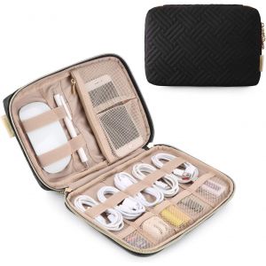 Sac De Rangement C&acirc;ble,Sac C&acirc;ble Multifonctionnel,Voyage Accessoires Pour Tablette, Disque Dur Externe, Chargeur, Adaptateurs, Cartes M&eacute;moire,Noir - Neuf