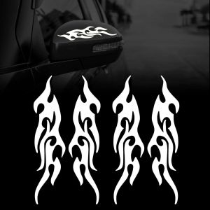 Lot De 4 Autocollants Réfléchissants En Vinyle Imperméables De 19 Cm (Blancs) Pour Voiturettes De Golf, Camions, Suv, Véhicules Tout-Terrain, Skateboard - Neuf