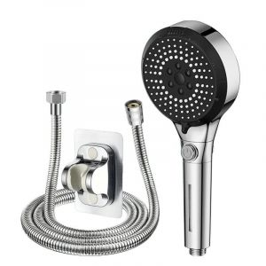 Pommeau De Douche Rehausseur Multifonctionnel,6 Modes,Filtre Réglable,Décloration,Salle De Bain Domestique,Grand Volume D'Eau,Ensemble De Douche.Silver Set. - Neuf