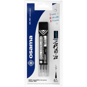 Tianyi-Osama - Recharge Stylo Frixion, Idéal Pour Papeterie Et Fourniture Scolaire -Kit 3 Pièces Avec Recharge Stylo Bille Pour Stylo Effacables, 0.7 Mm - Refill Stylo Gel Utile Pour Fourniture Burea - Neuf