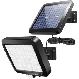 Lampe Solaire Ext&eacute;rieur, 56 Led Lumi&egrave;re Solaire Lumi&egrave;re Solaire De Jardin Avec D&eacute;tecteur De Mouvement Lampe De S&eacute;curit&eacute; Lampe, Angle D'&eacute;clairage 120&deg;, &Eacute;tanche Ip65, Avec C&acirc;ble De 5 M - Neuf