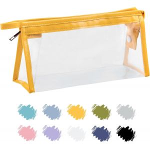 Trousse Scolaire, Trousse Transparente Scolaire Garcon et Fille, Trousse Toilette Transparente Hommes, Femmes, Pochette Maquillage de Voyage, Trousse Ecole, PVC, Pencil Case Juane x 1 - Neuf
