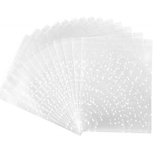 Mevronisshop-200 Pi&egrave;ces Sachets Bonbons Transparents, Sachet Transparent Pour Biscuits, Cellophane Plastic Bag, Sacs &Agrave; Biscuits, Petits Sacs Autocollants Pour Biscuits, Sucreries, Bonbons, Chocolats - Neuf