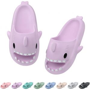 Kalanka-Shark Cloud Slippers Pantoufles De Douche Claquettes Requin Femme Homme Antiderapant Soft Chaussons Ergonomique Pillow Slides Été Chaussures De Piscine Plage Sandales - Neuf