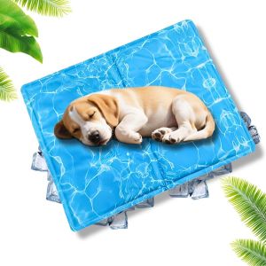 Tapis Rafraichissant Chien 65 X 50 Cm, Tapis Rafraichissant Chat Gel Non Toxique Pour Petits Animaux, Imperméable, Auto Rafraichissant Pour Chats Et Chiens - Neuf