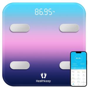 Pèse Personne Impédancemètre, Balance Connectée Wifi Et Bluetooth, Pèse Personne Électronique Avec 7 Données Clairement Affichées Sur Un Grand Écran Led, App Pour Ios Et Android, 180kg - Neuf