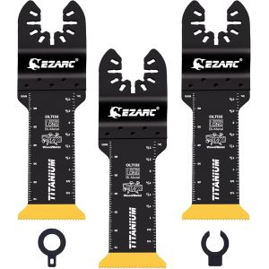 Lot de 3 lames de scie oscillante en titane extra longue portée pour le métal, les clous en bois, la coupe de vis, le plastique - Neuf