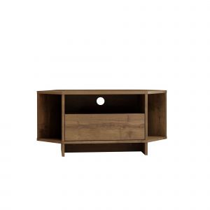 Meuble TV en bois "Viva" - 95 x 35 x 45 cm - Marron - Neuf