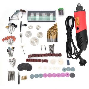 Ensemble de meuleuse electrique 6 vitesses variables, mini perceuse et graveur reglables, 240 W, prise UE 220 V - Neuf