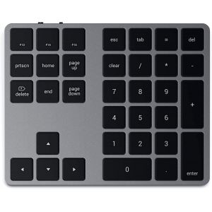 Clavier Numérique Sans Fil Bluetooth De 34 Touches, Us Disposition, Batterie Rechargeable Et En Aluminium, Pour Macbook Pro/Air, Mac Mini, Imac, Ipad, Iphone Et Plus - Gris Sideral[ZHB1379] - Neuf