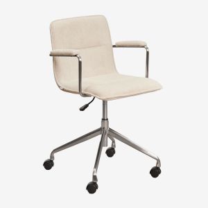 Seifert chaise de bureau avec roulettes et accoudoirs Gris bross&eacute; - Neuf