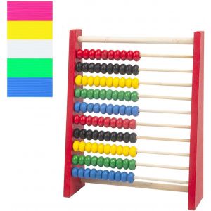 KAL-Règle À Calcul En Bois,Boulier En Bois,Cadre De Comptage Avec 100 Baguettes De Comptage,Jeu De Puzzle Éducatif Pour Les Enfants De Plus De 3 Ans - Neuf