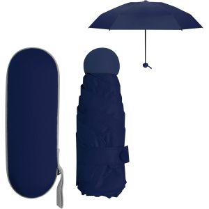 Parapluie Pliant Mini Pour Femme Homme Enfant, 6 C&ocirc;tes Petit Compact Parapluies De Poche Solide Avec &Eacute;tui, &Eacute;tanche R&eacute;sistant Vent Parapluie Solaire Anti Uv,Portable Umbrella Pour Voyage - Neuf