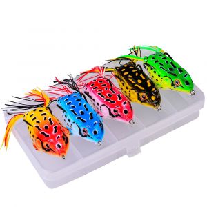 Leurres Et Hameçons Grenouilles Aux Yeux 3d, Lot De 5 - Neuf