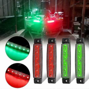 Feux Led De Navigation De Bateau Rouge Vert Feux De Poupe Feux De Bateau - Mxbc - Neuf
