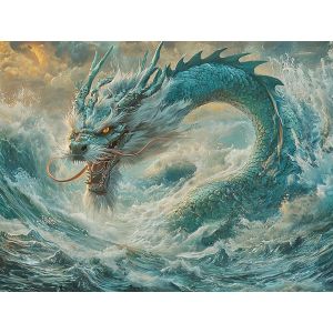 Oayew-40x50cm Broderie Diamant 5d Dragon Kit Feroce Dragon Diamond Painting Large Size Painting Diamant Chinois Kit Peinture B&ecirc;te Be Mythique Pour D&eacute;coration Murale Bureau Courageux Et Brave - Neuf
