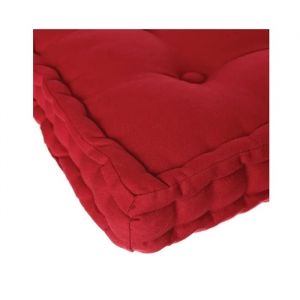 Coussin De Sol 40 X 40 Cm Horizon Uni Rouge - Neuf