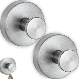 Yemaesre-Lot De 2 Crochets À Ventouse Étanches En Acier Inoxydable Sans Perçage, Pour Douche Intérieure, Salle De Bain, Montage Sur Portes En Verre, Carrelage, Miroirs - Neuf