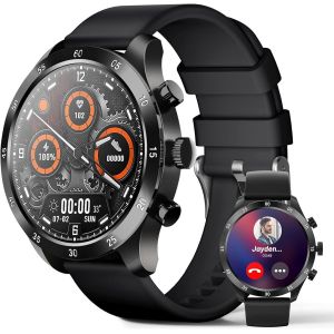 Fmk Montre Connectée Homme 1.32"" Montre Smartwatch Sport Avec Appel, Étanchéité 5atm, Montre Connectée Avec Rappel Des Messages,Moniteur De Fréquence Cardiaque, 20 Modes Sport Pour Android Ios - Neuf