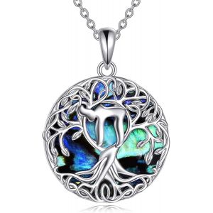 Collier Arbre De Vie En Argent Sterling Avec Pendentif Arbre De Vie Celtique - Cadeau Pour Femme,Homme Et Fille - Neuf