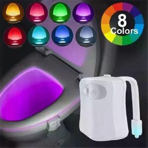 Mini Kawayi Humain Infrarouge Détection Lumière Led Veilleuse Bâton Toilette 16/8 Couleur Salle De Bain Coloré Détection De Mouvement Veilleuse - Neuf