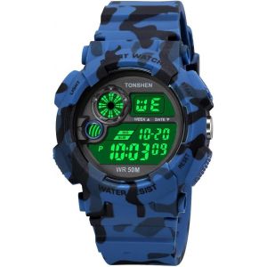 Montre Homme Et Femme Led 12h/24h Digital Alarma Chronom&egrave;tre Date 50m Etanche Outdoor Militaire Montre Bracelet Plastique Et Caoutchouc.[J888] - Neuf