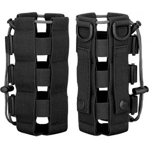 Jgd-Lot De 2 Porte-Bouteilles Tactiques, Militaires, Largeur R&eacute;glable De 7 &Agrave; 15 Cm, Sac Pour Gourde, Sac &Agrave; Gourde, Avec Cordon De Serrage, Pour Camping, Randonn&eacute;e, Sport En Plein Air - Neuf