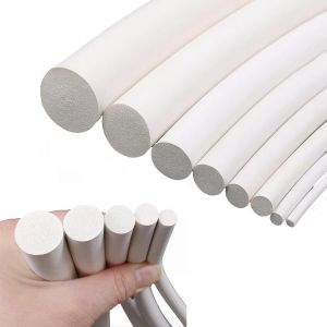 Kalanka-Bande D'étanchéité Ronde En Mousse De Silicone De 5 Mm De Diamètre X 5 M De Long, Bande Solide En Éponge Blanche Douce Et Durable Pour Joints De Bricolage, Tampons, Tubes En Mousse, Travaux - Neuf