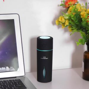 HJLIAN Mini humidificateur USB tendance, portable, pour bureau, voiture, humidificateur d'air, 150 ml, noir - Neuf