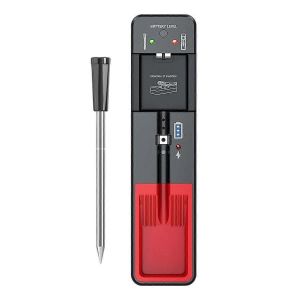 Thermomètre à viande intelligent Thermomètre à viande sans fil Thermomètre de barbecue compatible Bluetooth pour la fumée - Neuf