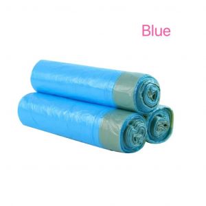 Sacs Poubelles À Fermeture À Cordon En Rouleau,15 Pièces/Rouleau,Avec Une Forte Capacité De Charge,Pour Salle De Bains,Cuisine Et Chambre À Coucher.Blue.45X50Cm - Neuf