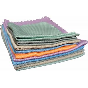 LORANKA-Lot de 10 chiffons de nettoyage en microfibre non pelucheux super absorbants pour fen&ecirc;tres, vaisselle, tasses et surfaces de cuisine - 25 x 25 cm et 30 x 40 cm - Neuf