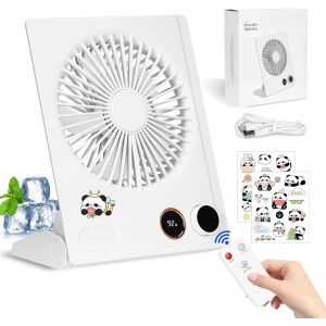 Ventilateur de Bureau Portable,Mini Ventilateur USB Rechargeable-4000 mAh-Inclinaison Variable à 180°-avec Télécommande et Affichage Numérique-Vitesse en Continu-Silencieux-Ventilateur Suspendu - Neuf
