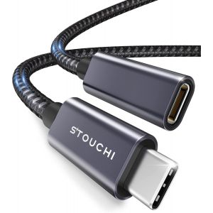 Thef-Câble D'extension Usb C 0,5m,Nouvelle Version Typec 3.2 Mâle Vers Femelle Charge Rapide Et Transfert De Données Audio Pour Galaxy Tab S8,Pad,M1 M2 Mac Mini/Pro,Galaxy S22,Chargeur Mag-Safe - Neuf