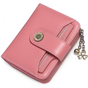 ¿Lumière Rose¿Porte-Monnaie Femme En Cuir Porte-Monnaie À Court De L'Argent Sac De Femmes De Blocage De Porte-Monnaie Femmes Petit À Glissière Porte-Monnaie - Neuf