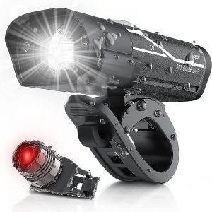 Ensemble D'éclairage De Vélo Rechargeable Usb 1000 Lumens,3 Lampes Frontales De Vélo À Led Phare Super Lumineux Ipx5 Waterpro - Neuf