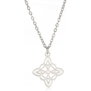 Trahoo-Sorcière Collier Pour Femme Wiccan Bijoux Sorcières Noeud Protection Amulette Triquetra Collier Noeud Celtique Collier Satanique Collier Sorcière Pendentif Bijoux - Neuf