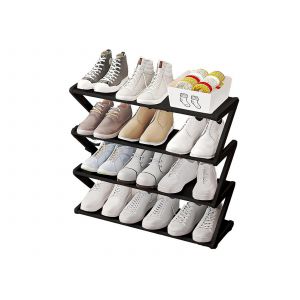 &Eacute;tag&egrave;re &agrave; chaussures noire &agrave; 4 niveaux - Neuf