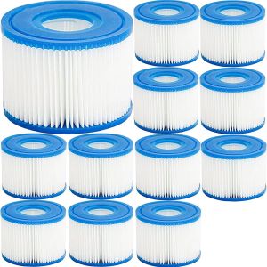 Lot de 12 cartouches filtrantes gonflables type VI pour jacuzzi compatibles Bestway 58323,Lay-Z Spa for Bestway Flowclear Pool Filter,Miami,Palm Springs,Hawaii,Vegas,Monaco,Paris,etc - Neuf