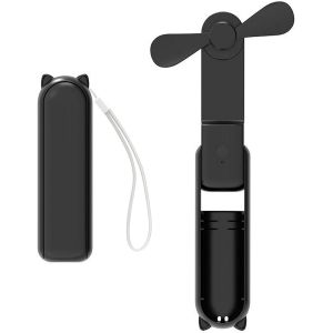 KALANKA-Ventilateur portable avec batterie externe de 1200 mAh, design pliable réglable à 270°, ventilateur personnel rechargeable par USB, 3 vitesses, mini ventilateur silencieux pour voyage, extéri - Neuf