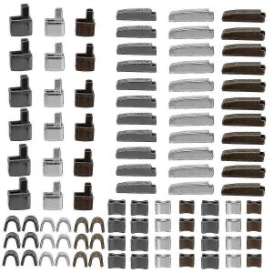 120 Pièces De Curseur De Tête De Fermeture À Glissière En Métal,4 Tailles De Glissières Inférieures De Fermeture À Glissière Goupille D'insertion De Retenue,Kit D'outils De Réparation De Butée De Ferm - Neuf