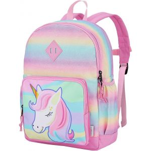 CHECARZHN--NO1-Sac À Dos Enfant, Cartable Filles Primaire 4-6 Ans Léger Brillant Imperméable Sac A Dos Licorne Mignon Pour A4 Dossier Maternelle École Avec Sangle De Poitrine - Neuf