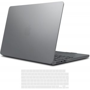 Coque Compatible Avec 2022 2024 2025 Macbook Air 13,6 Pouces M4 A3240 M3 A3113 M2 A2681, Coque Rigide Mince En Plastique + Housse De Clavier Pour Macbook Air 13, Gris - Neuf